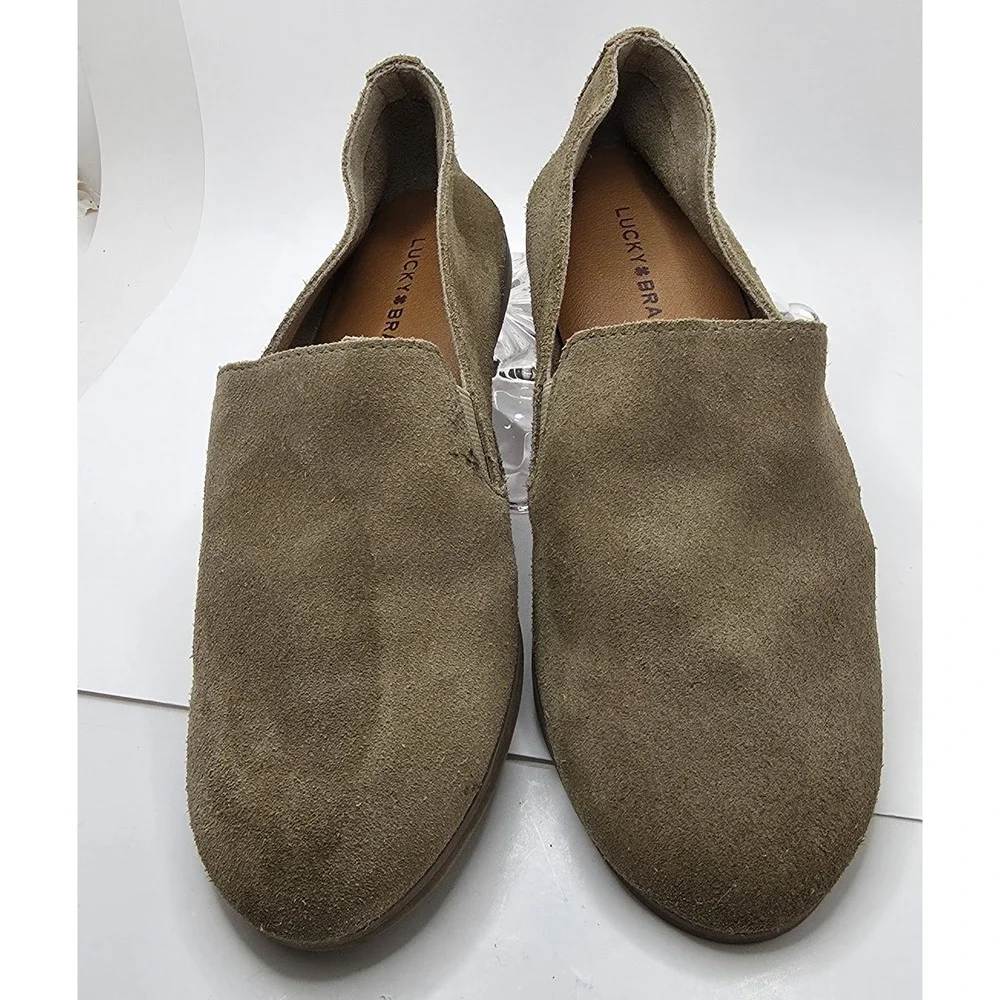 Lucky Brand Women's Charsa 2 Suede Casual Slip On Loafers Shoes Tan Size 6